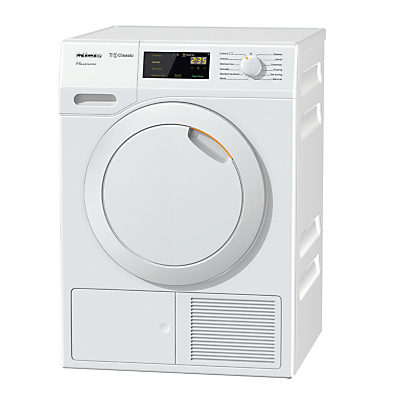 Miele TDD130WP Heat Pump Freestanding Tumble Dryer, 8kg Load, A++ Energy Rating, White Miele TDD130WP Heat Pump Freestanding Tumble Dryer, 8kg Load, A++ Energy Rating, White